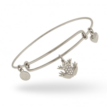 Frog charm expanding bangle