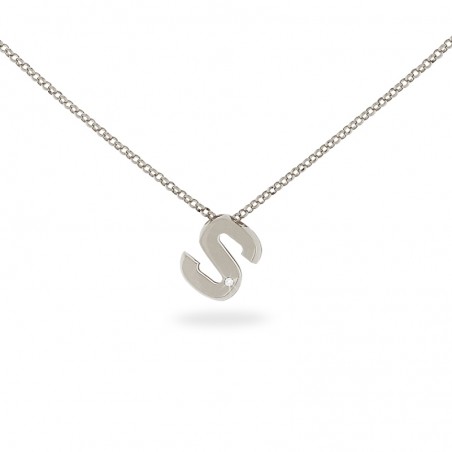 Bronze initial necklace S